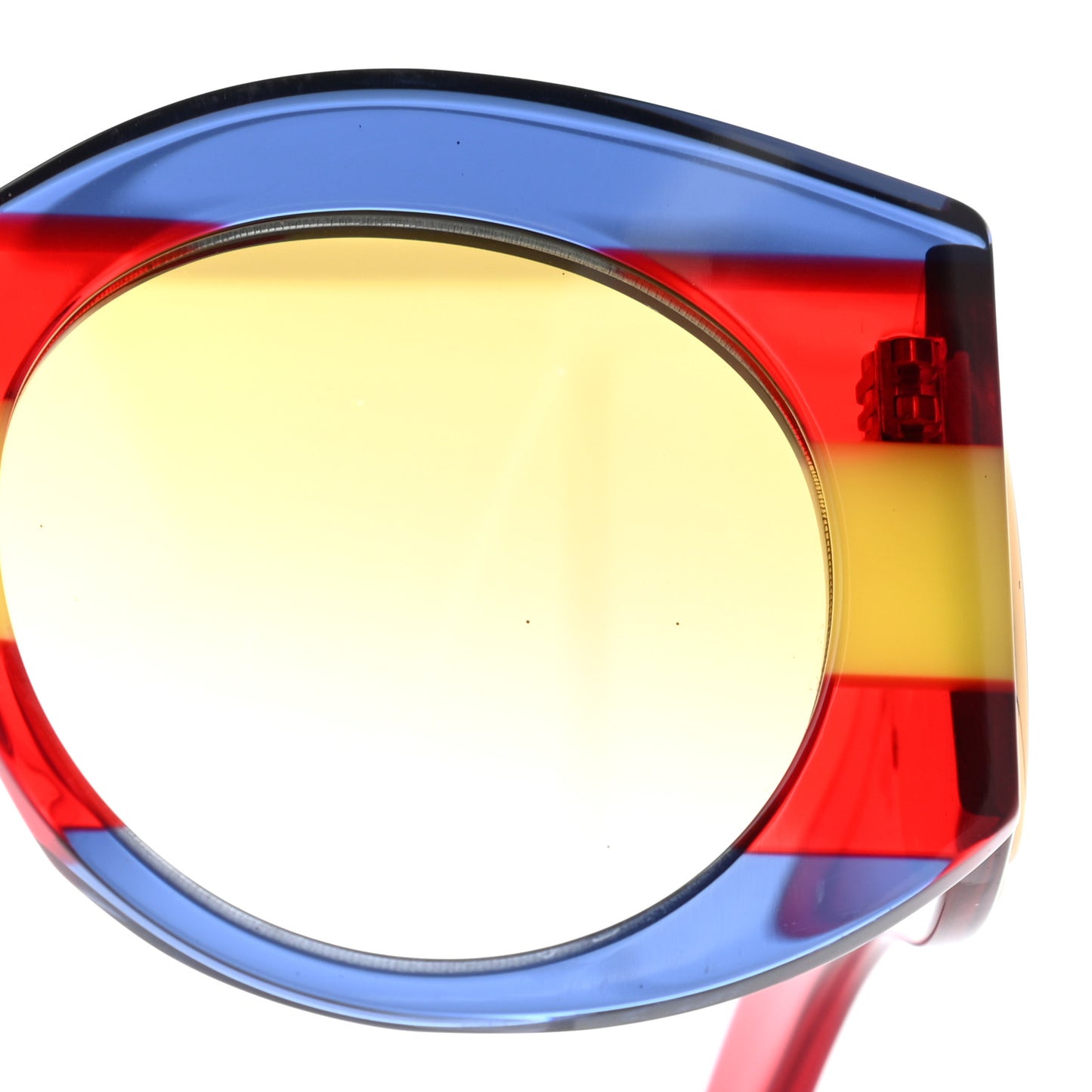 Acetate Round Frame Sunglasses GG0177S Blue Red Yellow