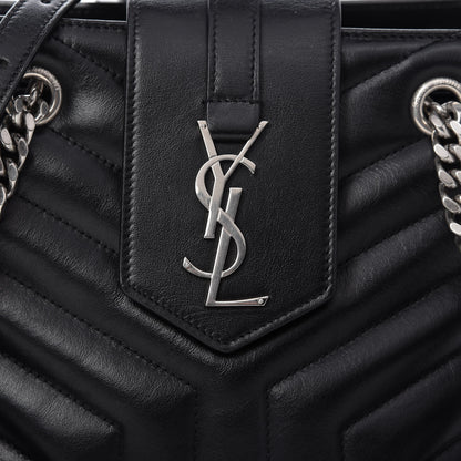 Saint Laurent Calfskin Y Quilted Monogram Small Loulou Shopper Black 10 of 10