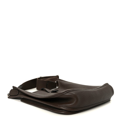Hermes Taurillon Clemence Evelyne IlI PM Chocolate 3 of 9