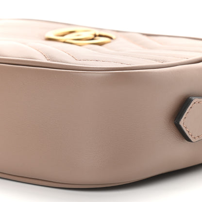 Gucci Calfskin Matelasse Mini GG Marmont Chain Shoulder Bag Porcelain Rose 9 of 9