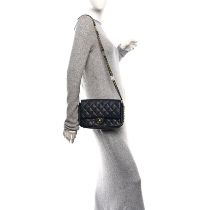 Chanel Caviar Quilted Small CC You Flap Navy 2 of 12