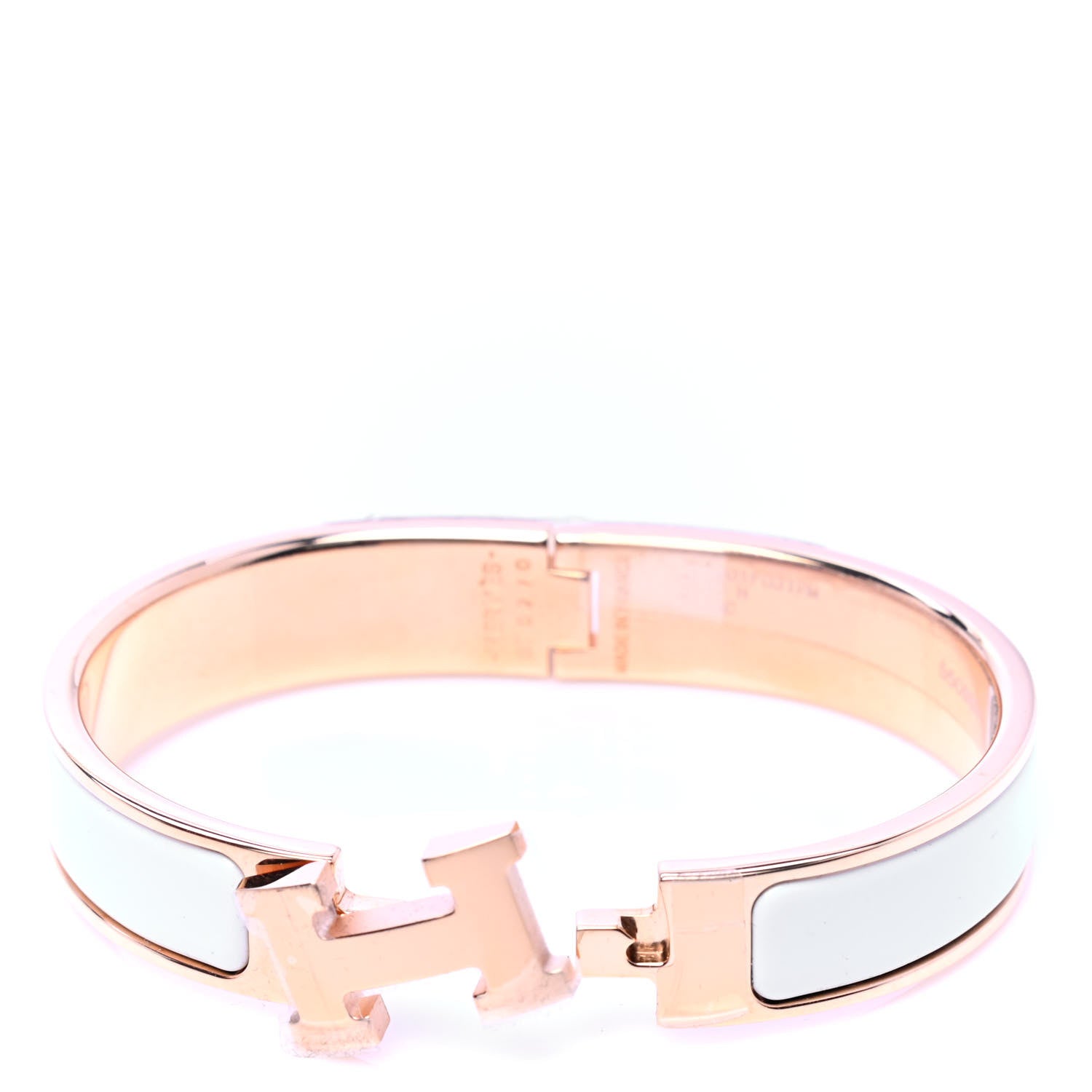Hermes Enamel Narrow Clic Clac H Bracelet PM White 4 of 6