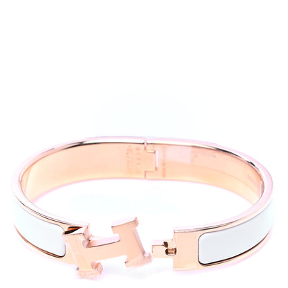 Hermes Enamel Narrow Clic Clac H Bracelet PM White 4 of 6