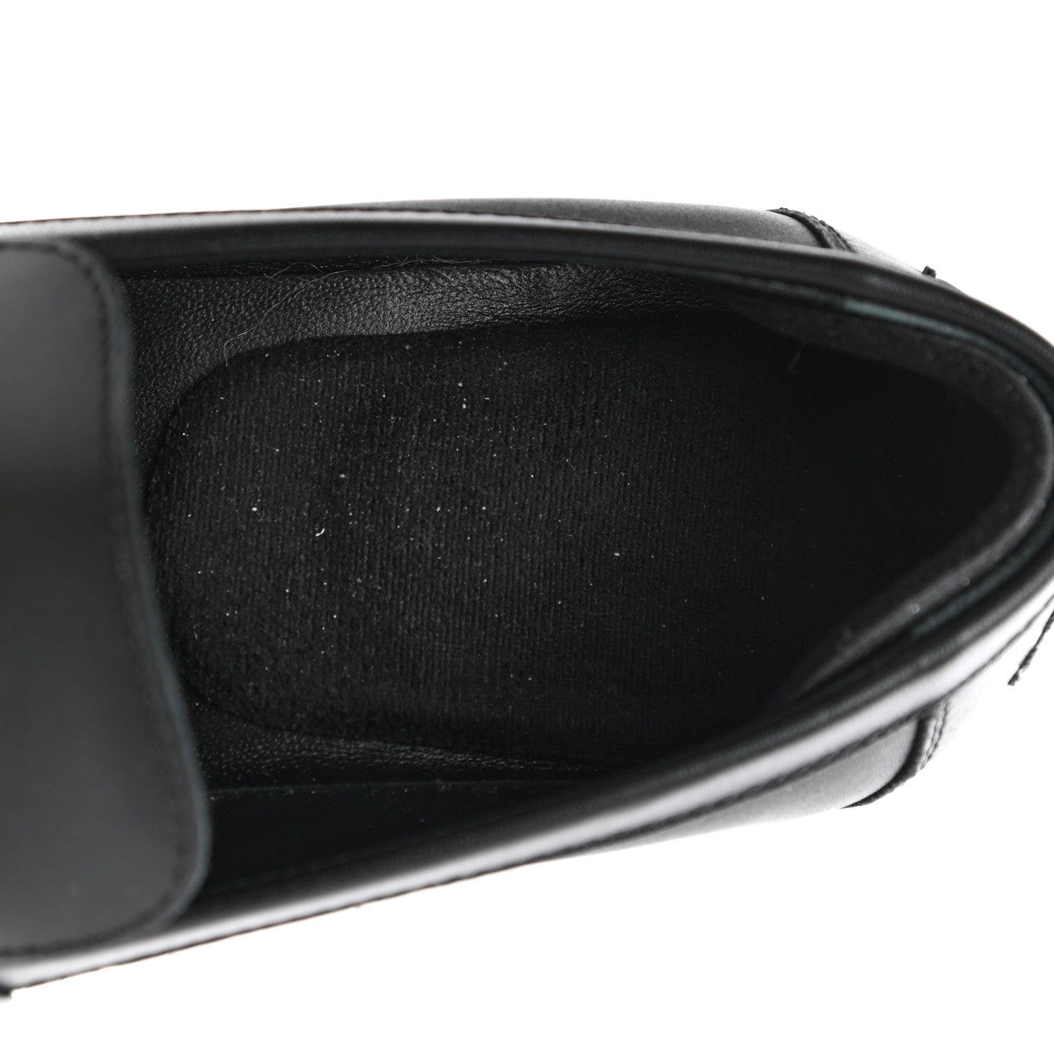 Hermes Calfskin Womens Destin Loafer 37 Black 6 of 9
