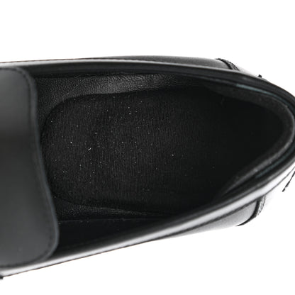 Hermes Calfskin Womens Destin Loafer 37 Black 6 of 9