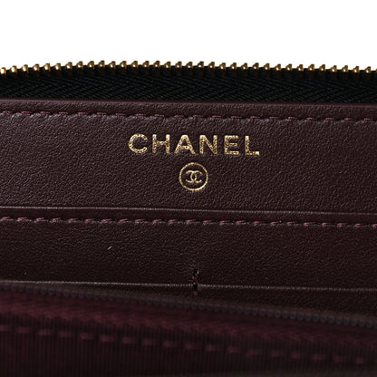 Chanel Caviar Quilted Large Gusset Zip Around Wallet Black 7 of 9