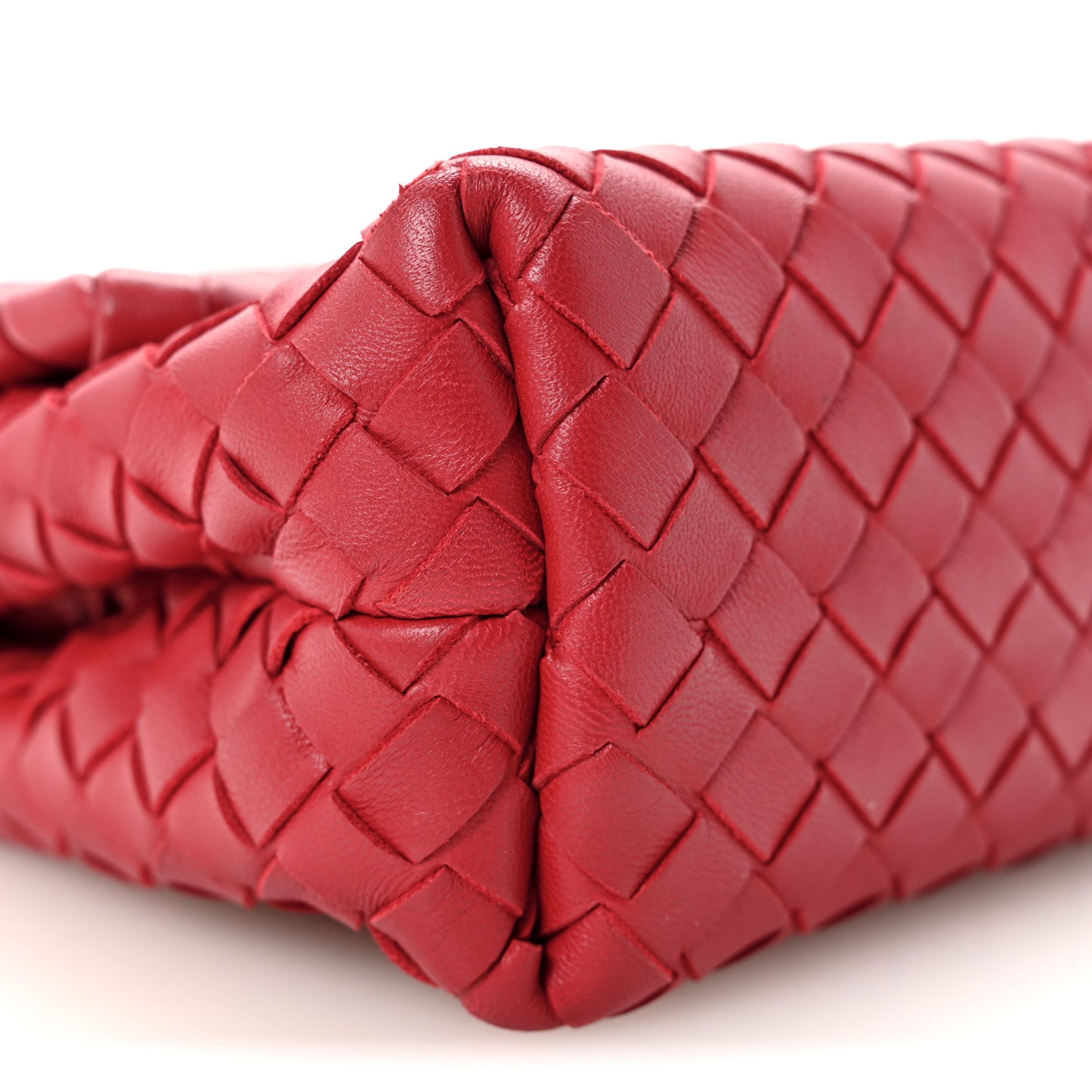 Nappa Intrecciato Small Olimpia Shoulder Bag Cassis