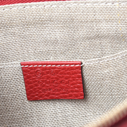 Gucci Calfskin Bamboo Clutch Red 6 of 7