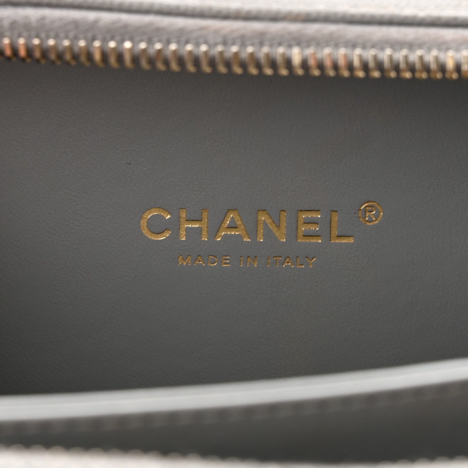 Chanel Caviar Quilted Small CC Filigree Vanity Case Grey 6 of 10