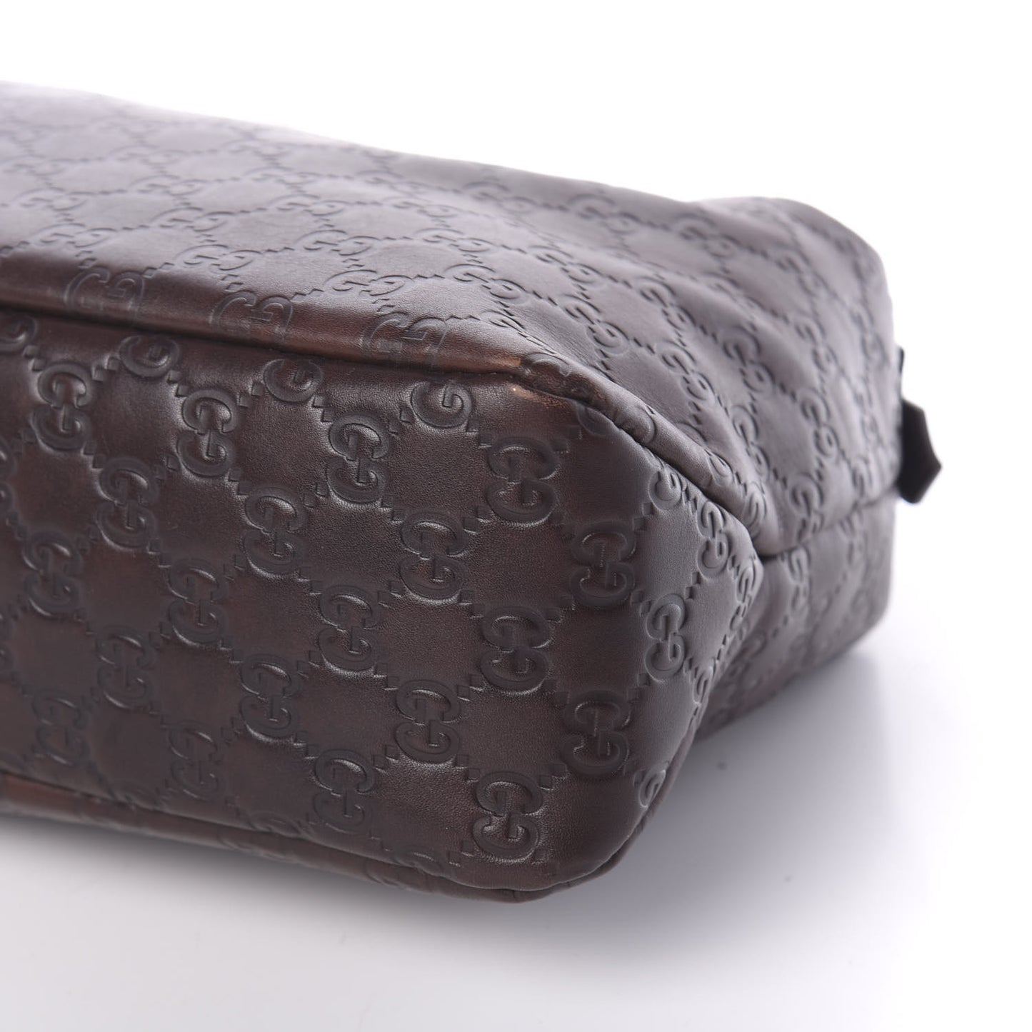 Guccissima Medium Horsebit Chain Hobo Dark Brown