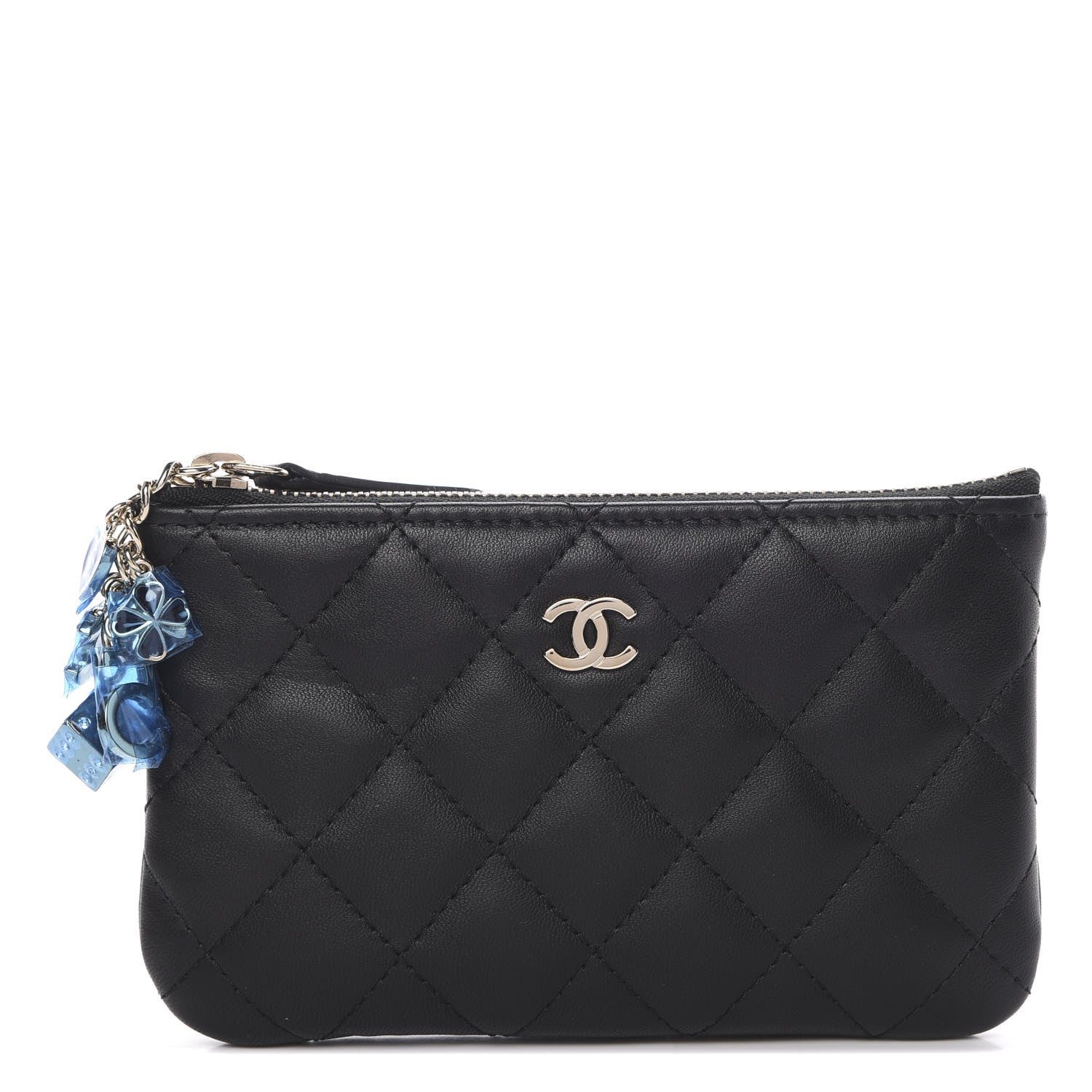 Chanel Lambskin Quilted Small Casino Cosmetic Case Black 1 of 8