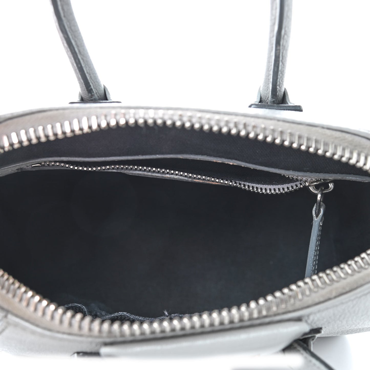 Sugar Goatskin Mini Antigona Pearl Grey