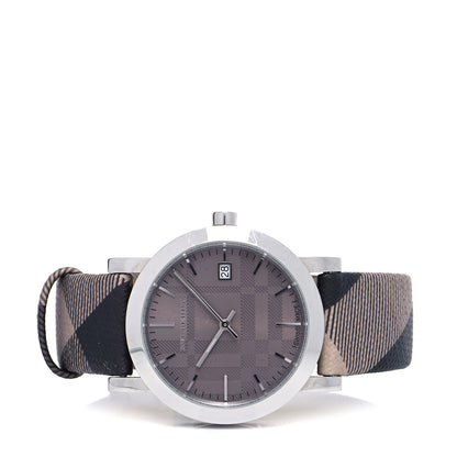 Burberry Stainless Steel Calfskin 38mm Heritage Nova Check Quartz Watch Brown BU1774 2 of 5