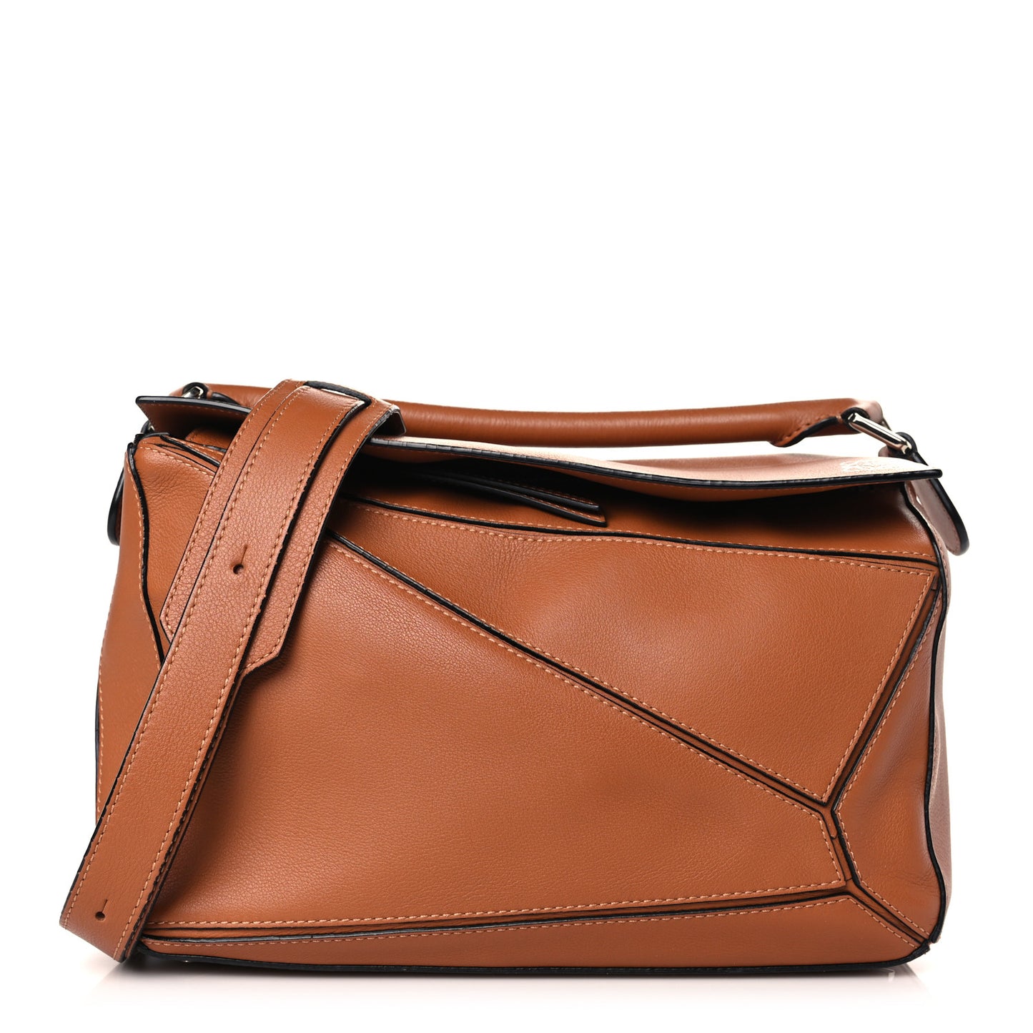 Calfskin Medium Puzzle Bag Tan
