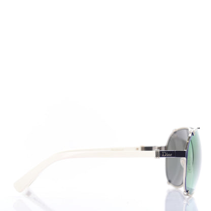 Christian Dior Mirrored Chicago 2 Aviator Sunglasses White Purple 3 of 9