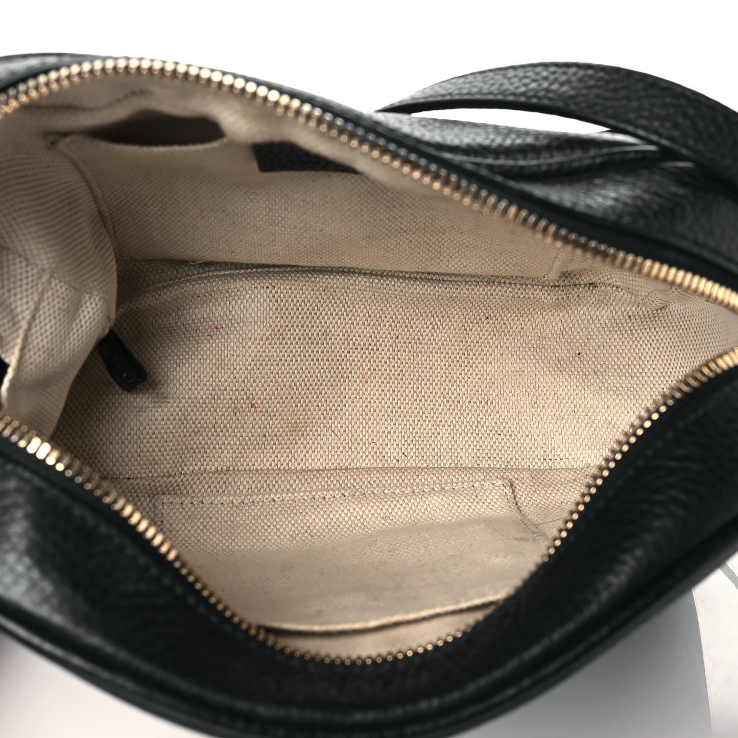 Pebbled Calfskin Small Soho Disco Bag Black