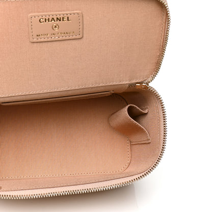 Chanel Lambskin Quilted Small Top Handle Vanity Case With Chain Beige 4 of 4
