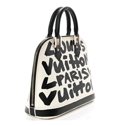 Louis Vuitton Graffiti Alma MM Black 3 of 11