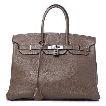 Hermes Togo Birkin 35 Etoupe 1 of 8