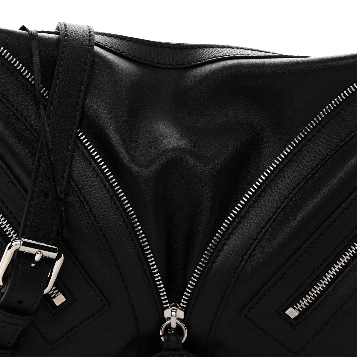 Versace Calfskin Small Repeat Zip Hobo Black 6 of 10
