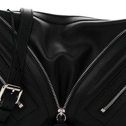 Versace Calfskin Small Repeat Zip Hobo Black 6 of 10