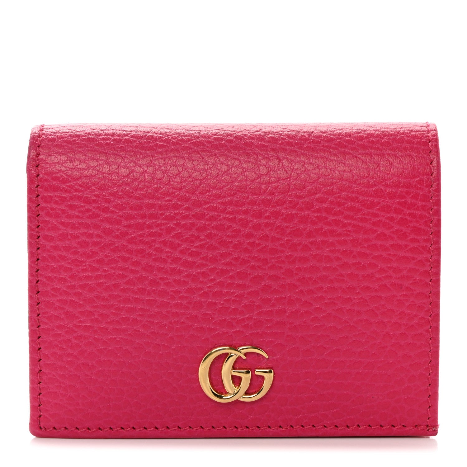 Gucci Dollar Calfskin GG Marmont Card Case Box Pink 1 of 9