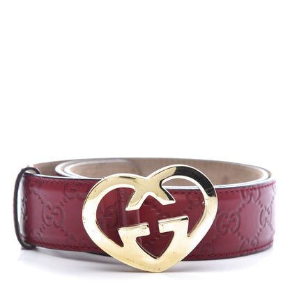 Gucci Guccissima Lovely Heart GG Belt 90 36 Peonia Flower 1 of 7
