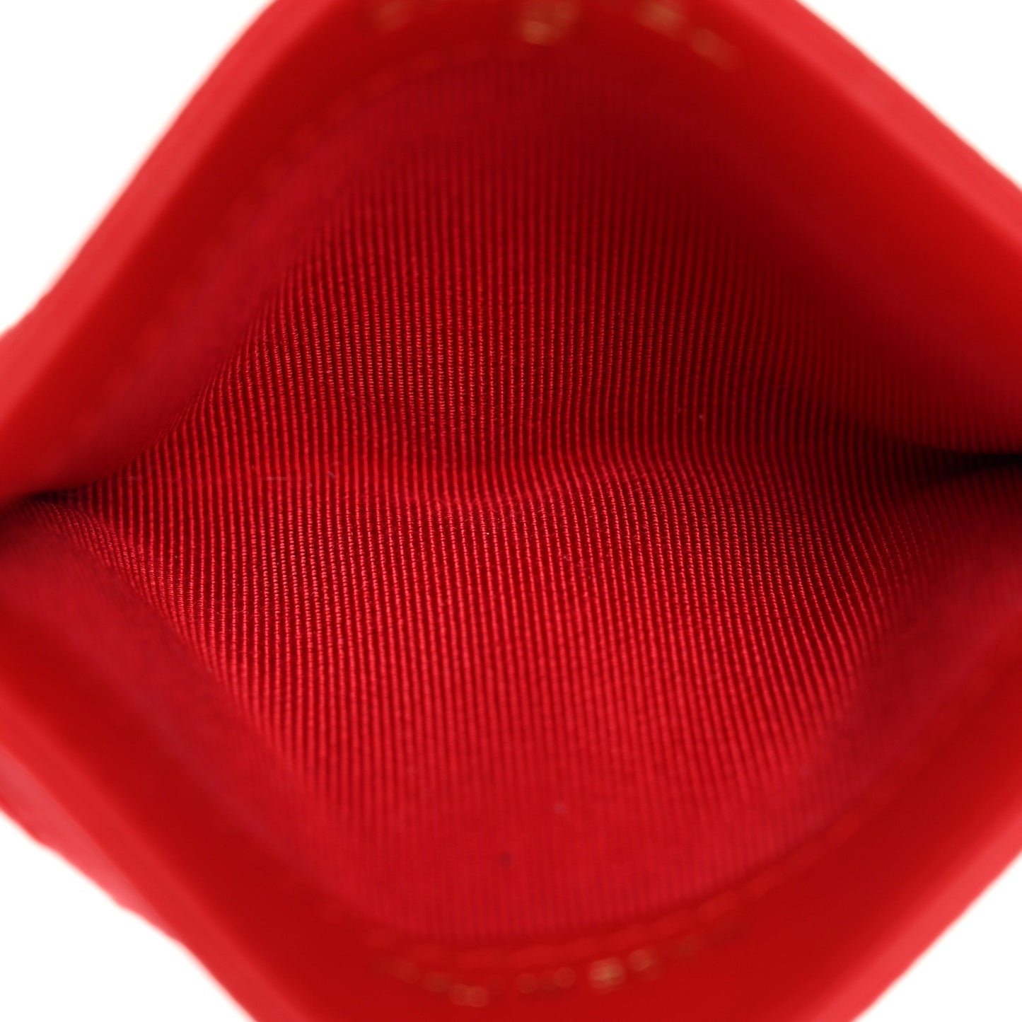 Caviar Quilted Card Holder Red