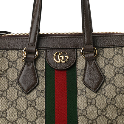 Gucci GG Supreme Monogram Web Medium Ophidia Tote Bag Brown 8 of 11