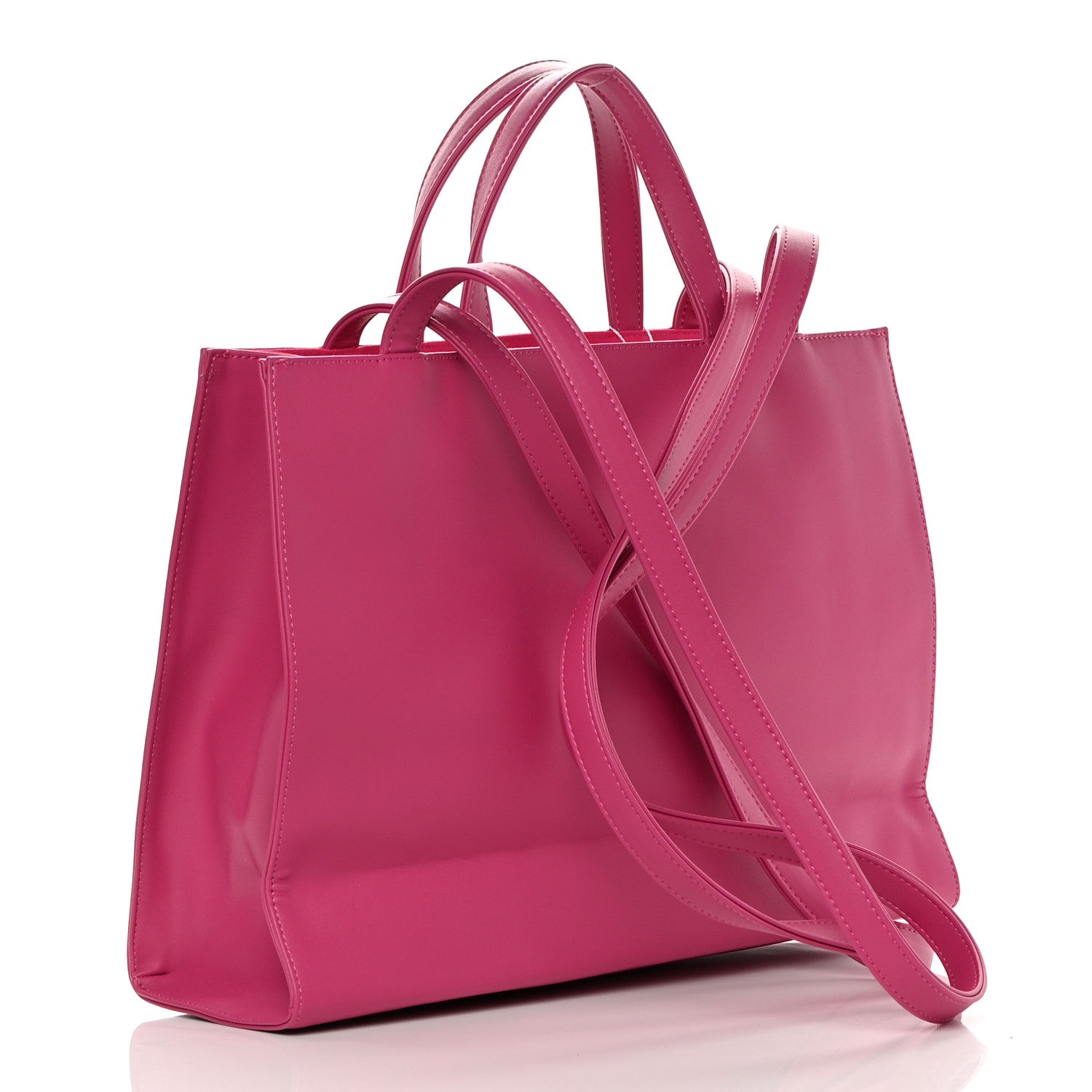 Telfar Vegan Leather Medium Shopping Bag Pink 3 of 11