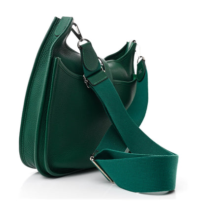 Hermes Taurillon Clemence EVELYNE III PM Malachite 3 of 13