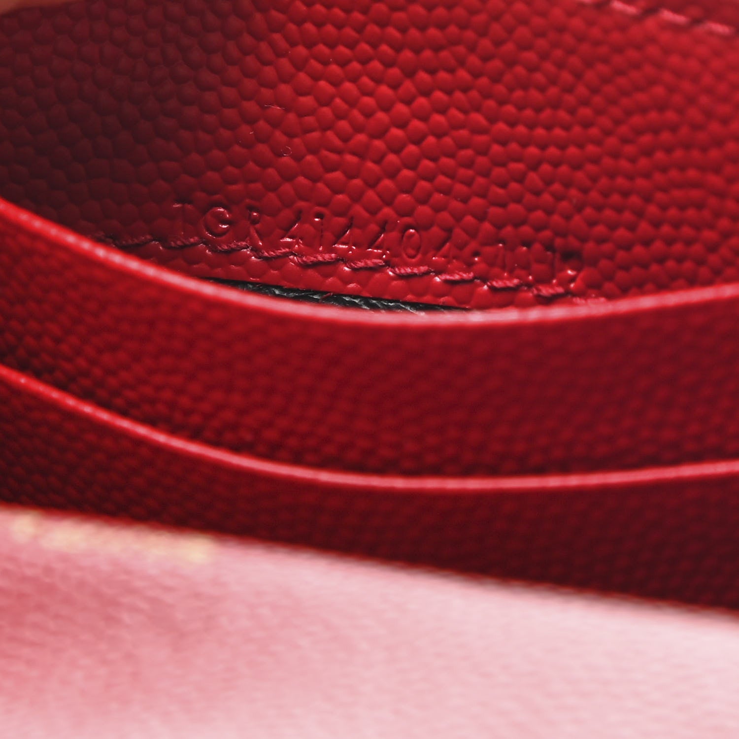 Saint Laurent Grain De Poudre Matelasse Chevron Small Monogram Envelope Wallet Rouge Eros 7 of 8
