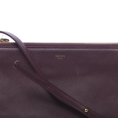Celine Smooth Lambskin Small Trio Crossbody Bag Burgundy 17 of 17