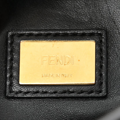 Fendi Vitello Seta Shiny Nappa Medium Peekaboo Iconic Satchel Black 6 of 11