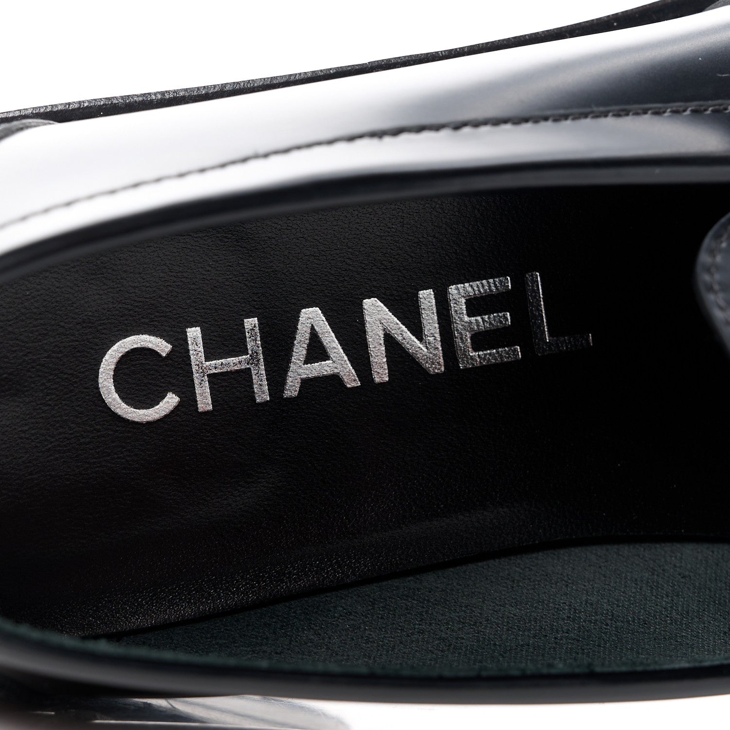 Chanel Calfskin Metal CC Loafers 36.5 Black 7 of 9