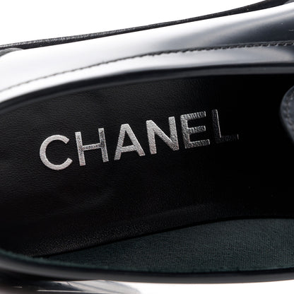 Chanel Calfskin Metal CC Loafers 36.5 Black 7 of 9