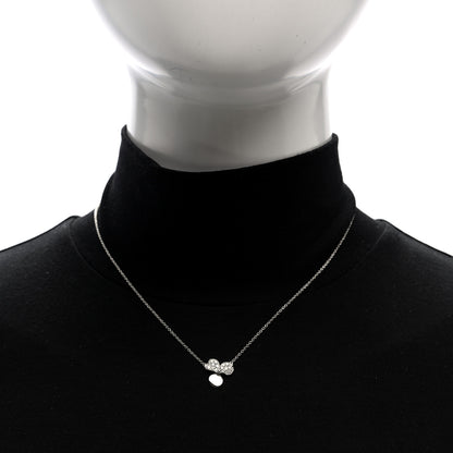 Tiffany Platinum Diamond .17ctw Small Paper Flowers Pendant Necklace 3 of 5
