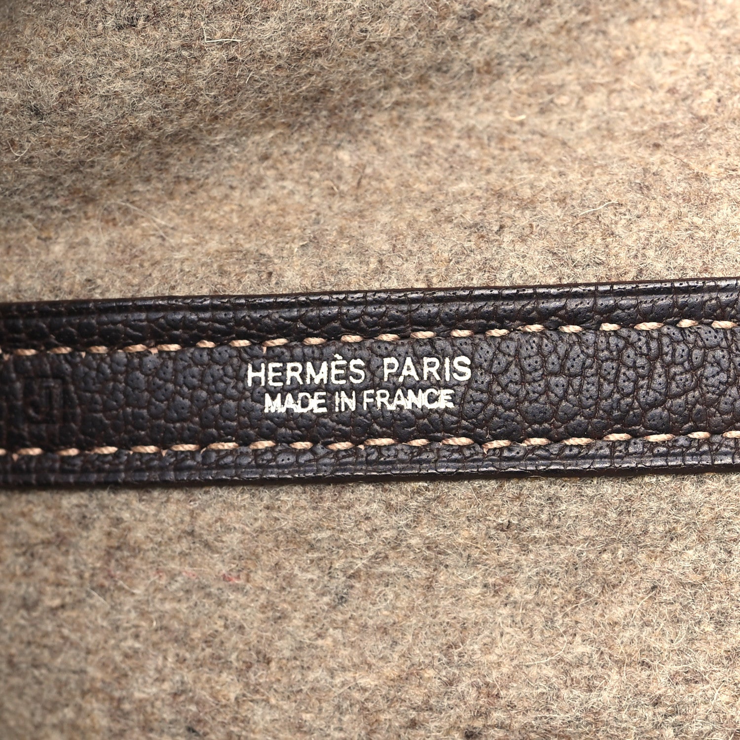 Hermes Wool Ribbed Negonda Vertical Garden Party Marron Fonce 5 of 8