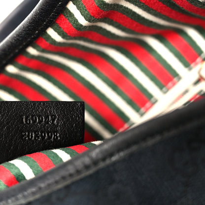 Gucci Monogram Medium New Britt Hobo Black 7 of 12