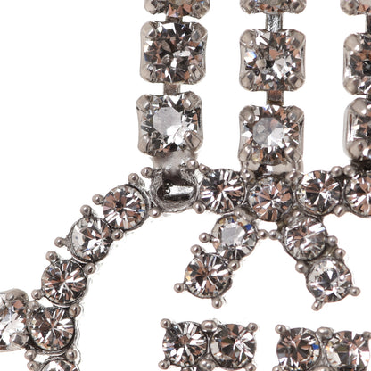 Gucci Metal Crystal Drop Earrings Silver 5 of 5