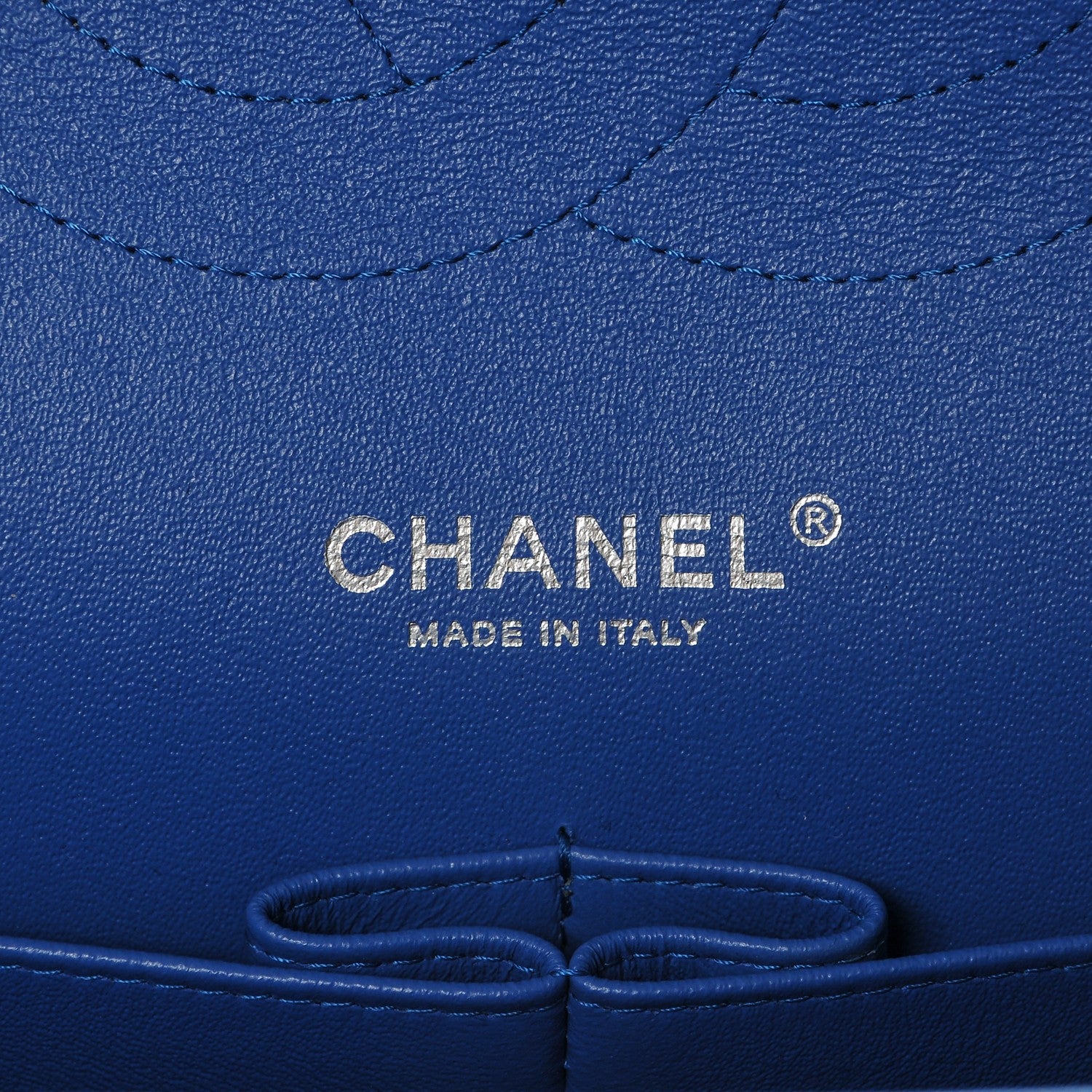 Chanel Caviar Chevron Quilted Jumbo Double Flap Bright Blue 6 of 7