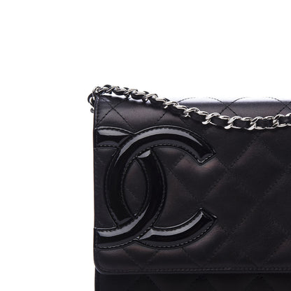 Chanel Calfskin Quilted Cambon Wallet On Chain WOC Black 11 of 11