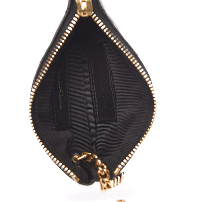 Saint Laurent Calfskin Matelasse Monogram Key Pouch Black 5 of 8