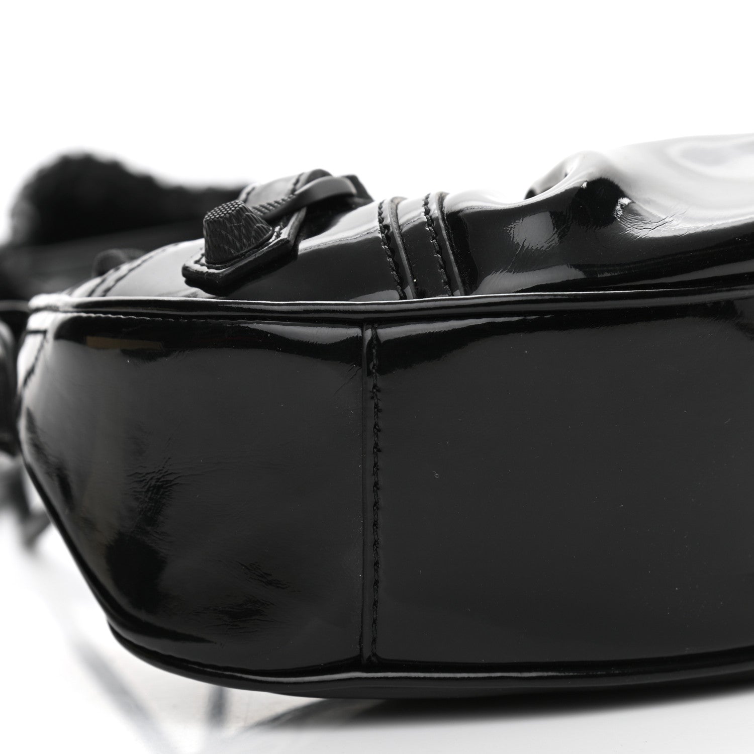 Balenciaga Patent Faux Leather Le Cagole Shoulder Bag XS Black 8 of 9