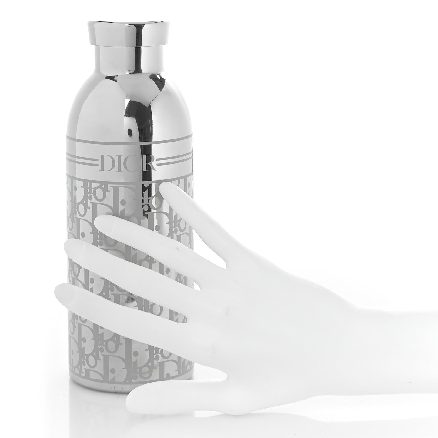 Oblique Stainless Steel Aqua Bottle Platinum