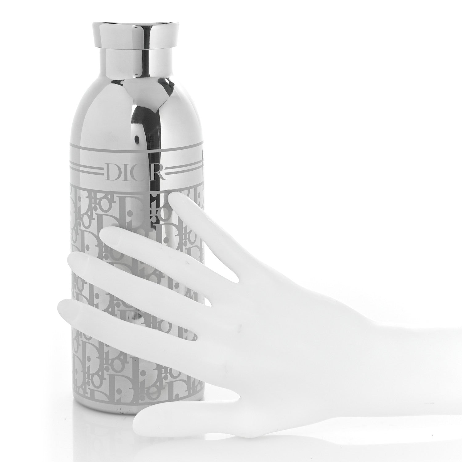 Christian Dior Oblique Stainless Steel Aqua Bottle Platinum 2 of 6