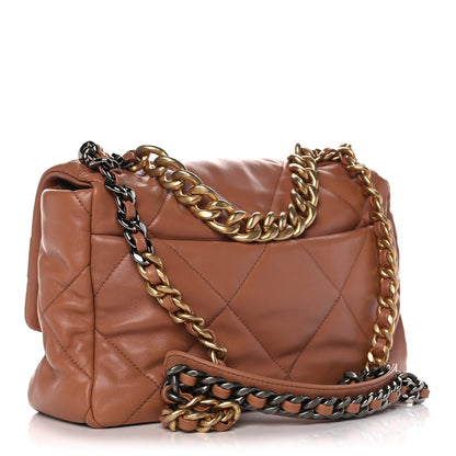 Chanel Lambskin Quilted Large Chanel 19 Flap Brown 3 of 15