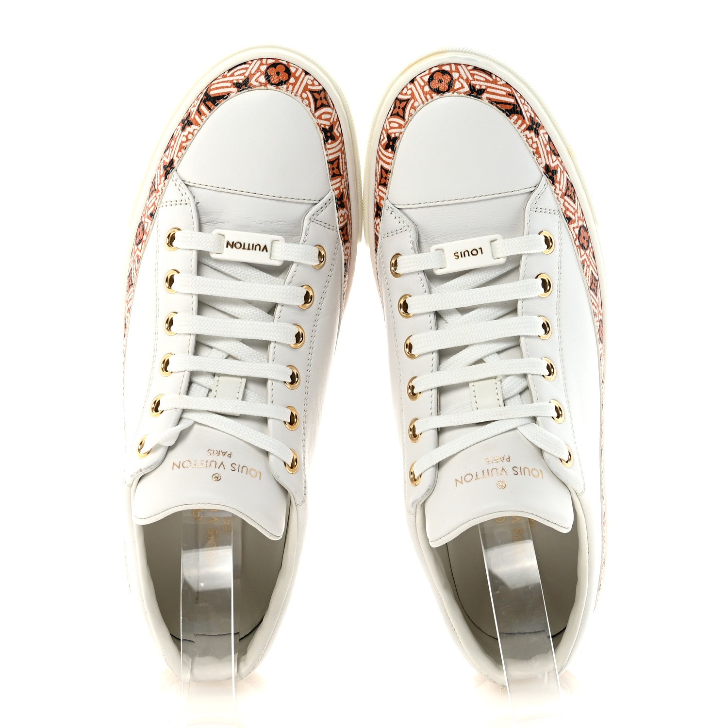Louis Vuitton Calfskin Monogram Crafty Sneaker 38 White 2 of 9