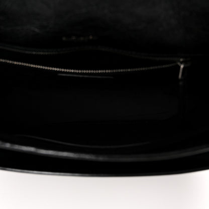 Saint Laurent Crinkled Calfskin Matelasse Monogram Medium Niki Chain Satchel Black 5 of 10