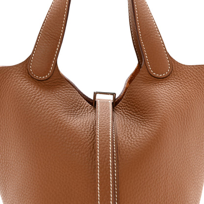Hermes Taurillon Clemence Picotin Lock 18 PM Gold 8 of 13